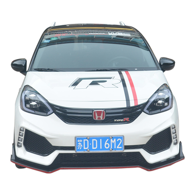Kit 2018-2021 de Front Bumper Lips Guard Body de fibre de carbone de Honda Fit 3Pcs